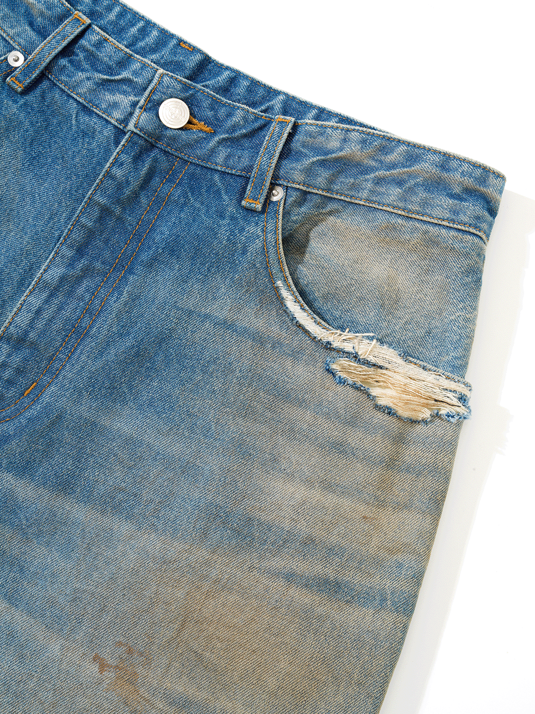 SONGAADON 25SS Ripped baggy jeans