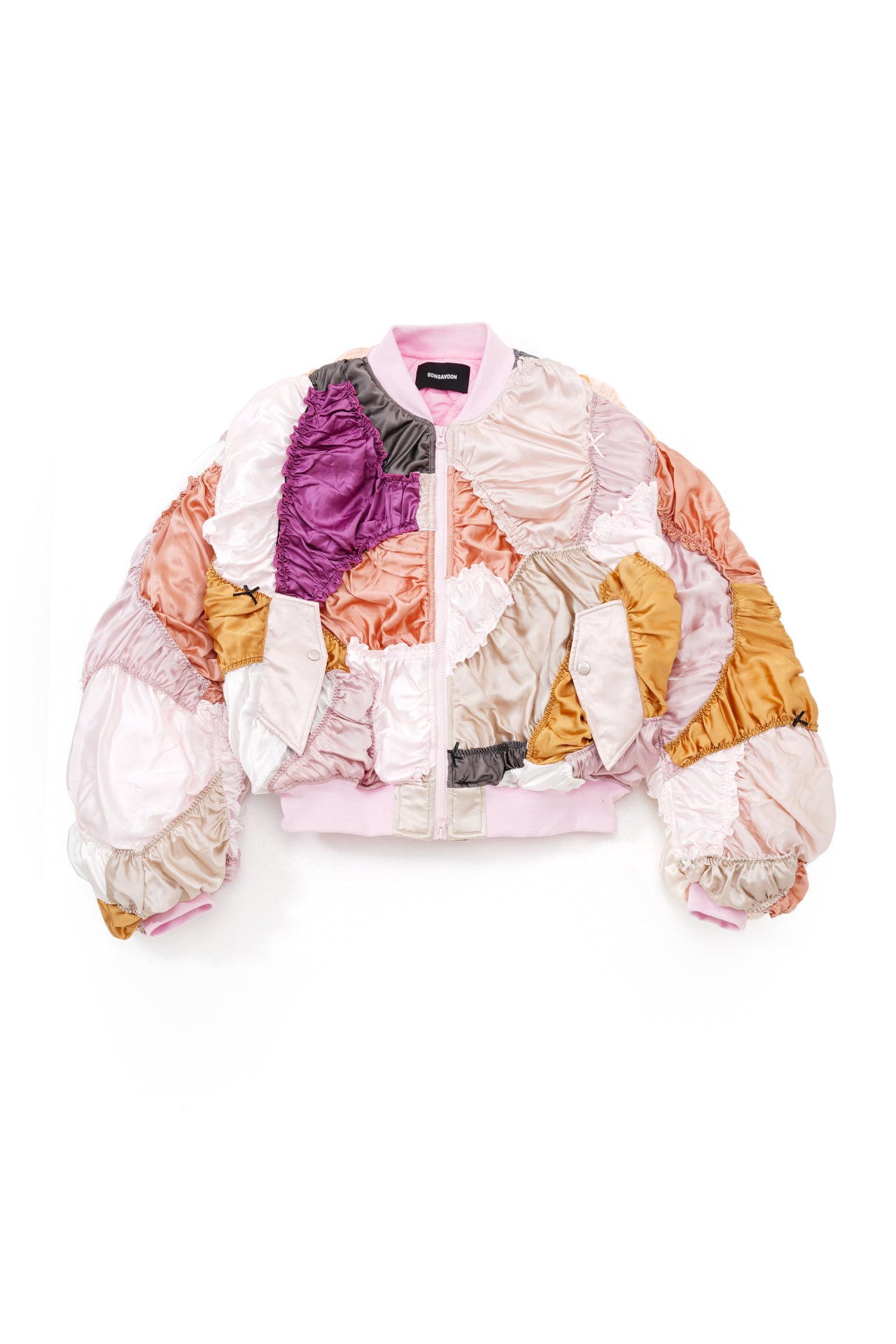 Silk underwear bomber jacket