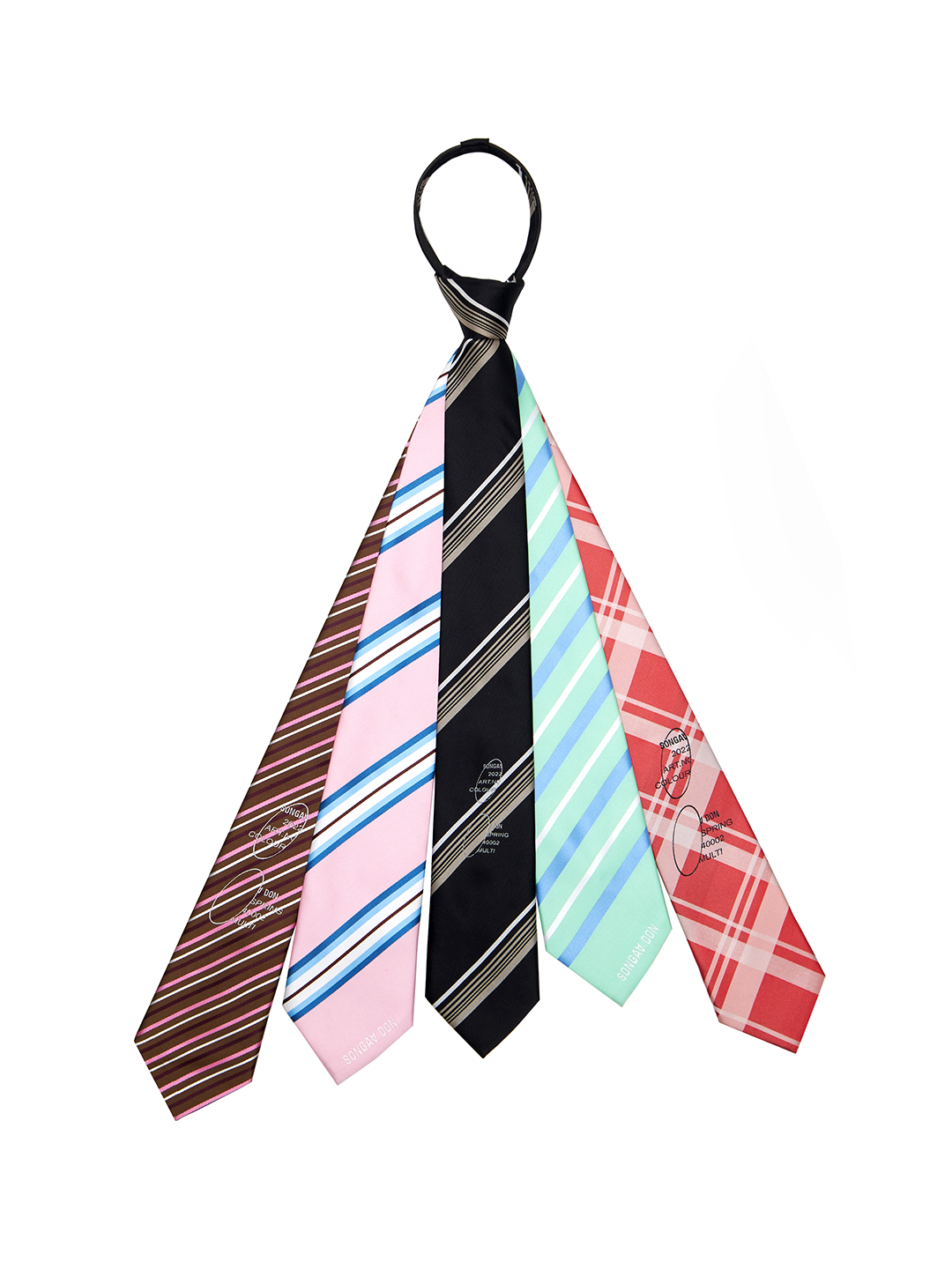 Five-color five-in-one tie