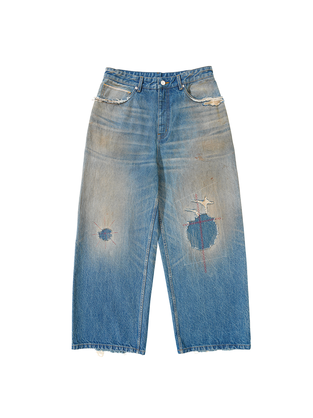 SONGAADON 25SS Ripped baggy jeans