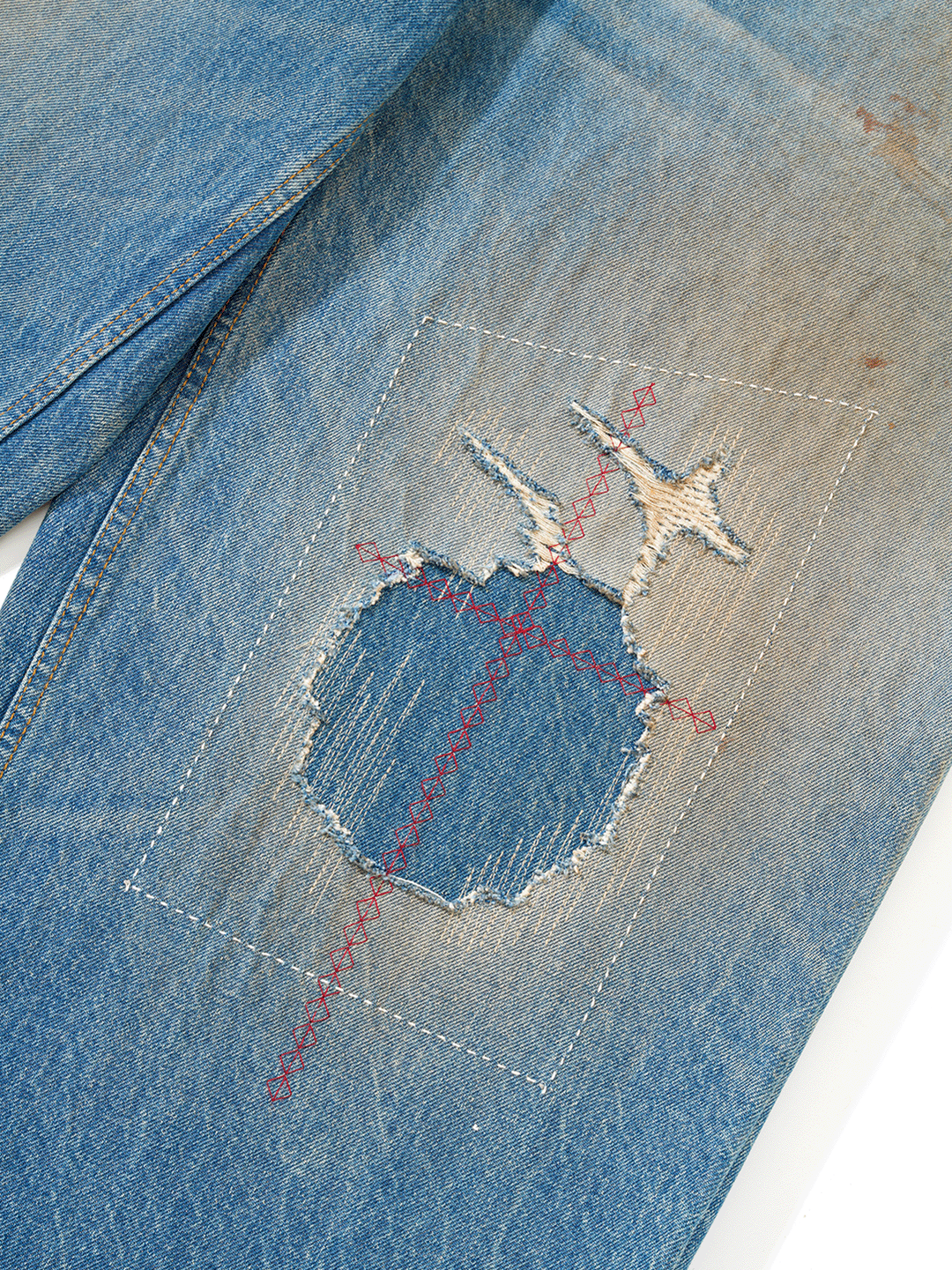 SONGAADON 25SS Ripped baggy jeans