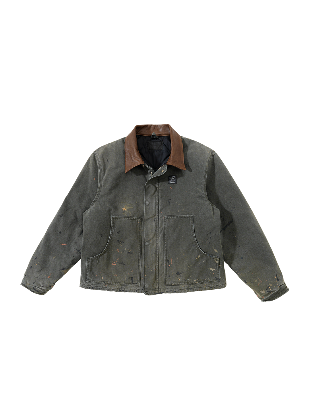 SONGAADON 25SS Leather collar Canvas Quilted Jacket